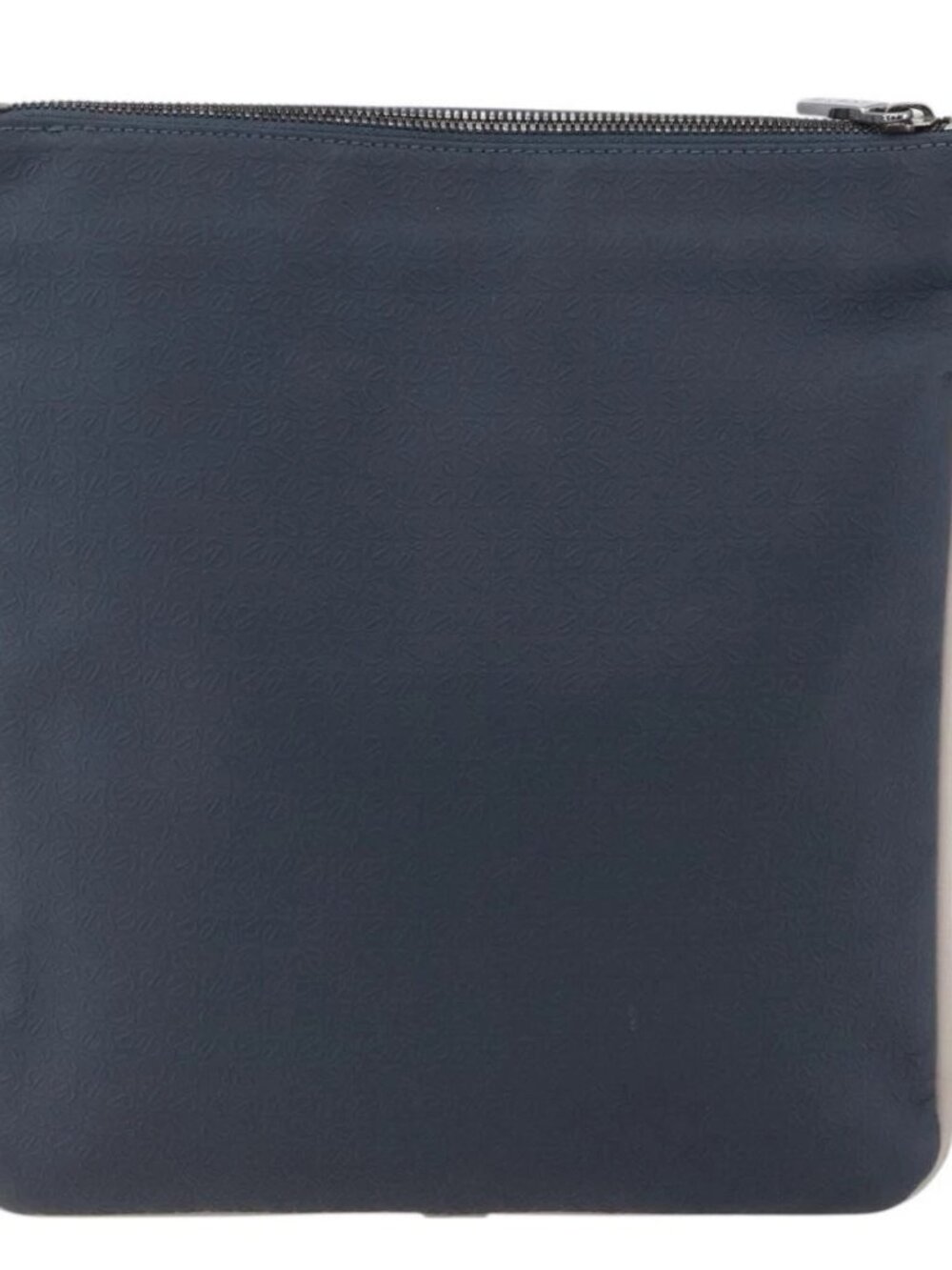 LOEWE anagram Shoulder Bag PVC Navy Silve - Picture 3 of 16